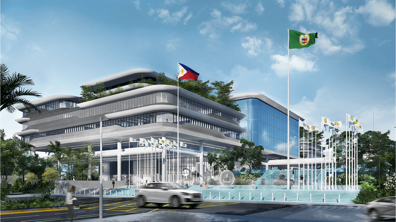 Aerial rendering of the new Pasig City Hall